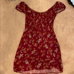 Super cute red dress with flowers